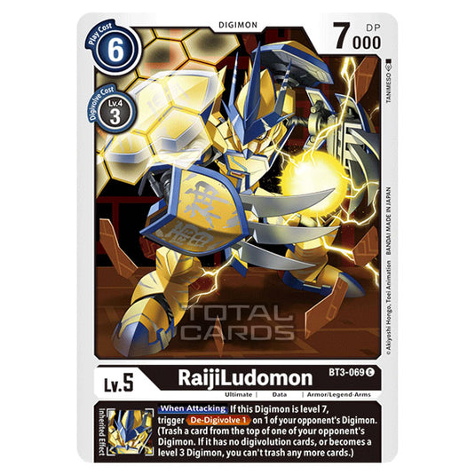 Digimon Card Game - Release Special Booster Ver.1.5 (BT01-03) - RaijiLudomon (Common) - BT3-069