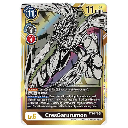 Digimon Card Game - Release Special Booster Ver.1.5 (BT01-03) - CresGarurumon (Super Rare) - BT3-073A