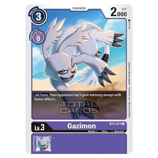 Digimon Card Game - Release Special Booster Ver.1.5 (BT01-03) - Gazimon (Common) - BT3-077