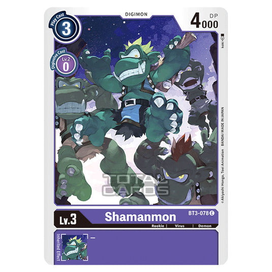 Digimon Card Game - Release Special Booster Ver.1.5 (BT01-03) - Shamanmon (Common) - BT3-078