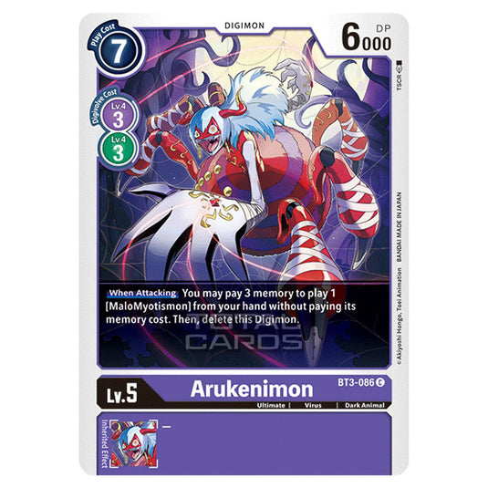 Digimon Card Game - Release Special Booster Ver.1.5 (BT01-03) - Arukenimon (Common) - BT3-086