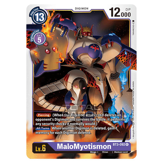 Digimon Card Game - Release Special Booster Ver.1.5 (BT01-03) - MaloMyotismon (Rare) - BT3-092