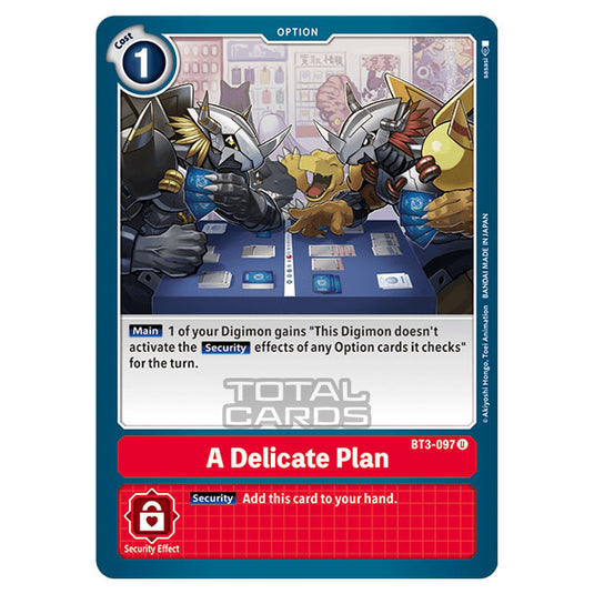 Digimon Card Game - Release Special Booster Ver.1.5 (BT01-03) - A Delicate Plan (Uncommon) - BT3-097