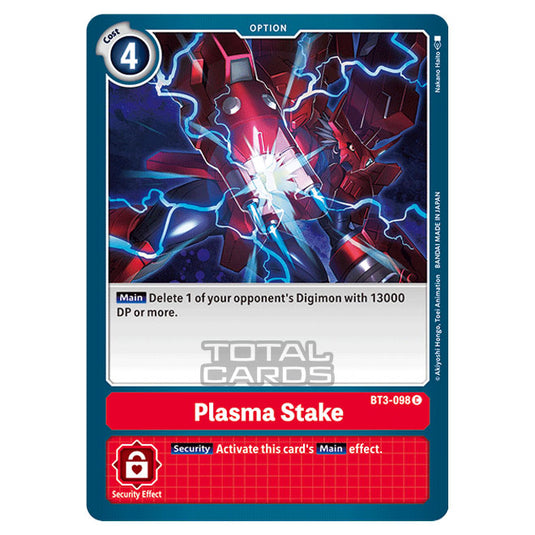 Digimon Card Game - Release Special Booster Ver.1.5 (BT01-03) - Plasma Stake (Common) - BT3-098