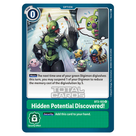 Digimon Card Game - Release Special Booster Ver.1.5 (BT01-03) - Hidden Potential Discovered! (Uncommon) - BT3-103