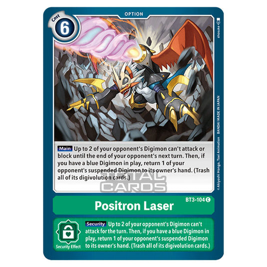 Digimon Card Game - Release Special Booster Ver.1.5 (BT01-03) - Positron Laser (Common) - BT3-104