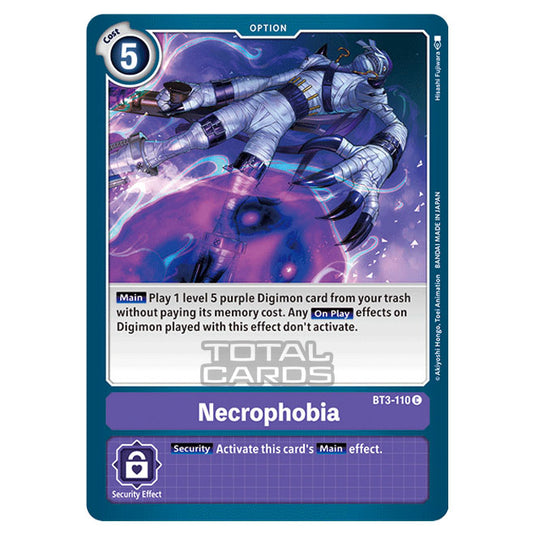 Digimon Card Game - Release Special Booster Ver.1.5 (BT01-03) - Necrophobia (Common) - BT3-110