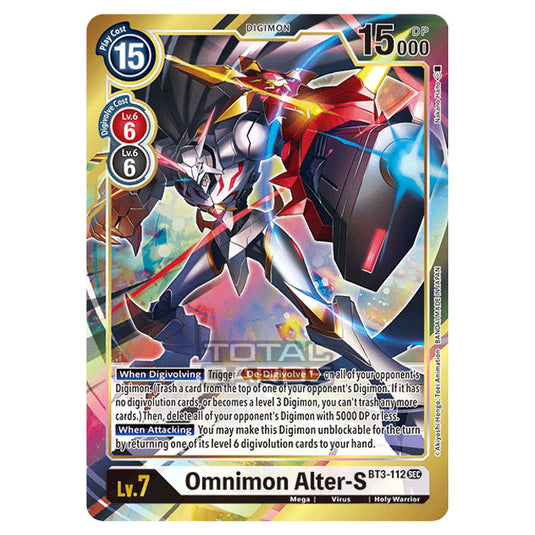Digimon Card Game - Release Special Booster Ver.1.5 (BT01-03) - Omnimon Alter-S (Secret Rare) - BT3-112A