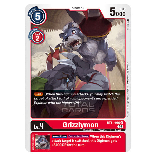 Digimon Card Game - BT-11 - Dimensional Phase - Grizzlymon - (Common) - BT11-010