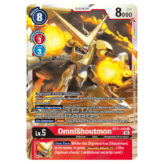 Digimon Card Game - BT-11 - Dimensional Phase - OmniShoutmon - (Rare) - BT11-015