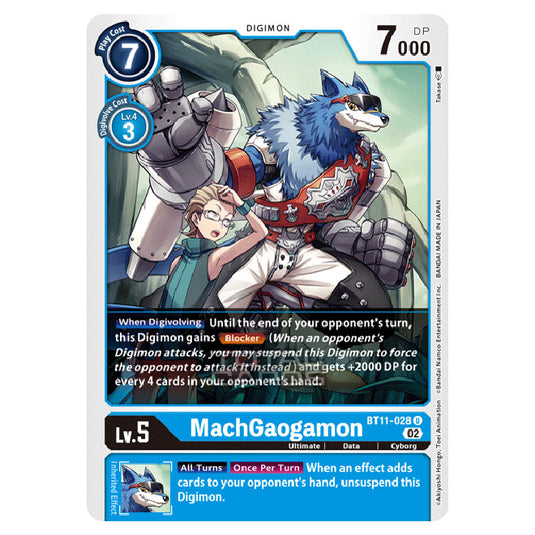 Digimon Card Game - BT-11 - Dimensional Phase - MachGaogamon - (Uncommon) - BT11-028