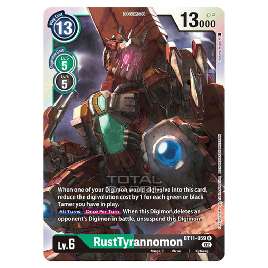 Digimon Card Game - BT-11 - Dimensional Phase - RustTyrannomon - (Rare) - BT11-059