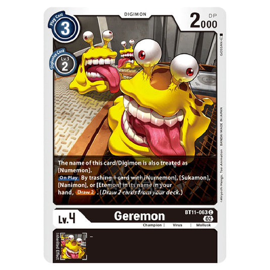 Digimon Card Game - BT-11 - Dimensional Phase - Geremon - (Common) - BT11-063