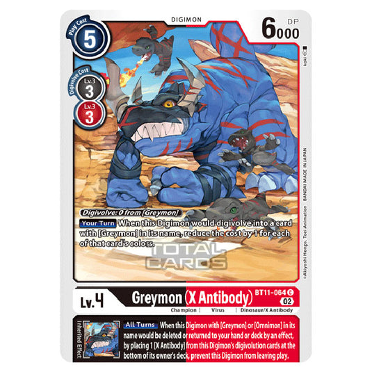 Digimon Card Game - BT-11 - Dimensional Phase - Greymon (X Antibody) - (Common) - BT11-064