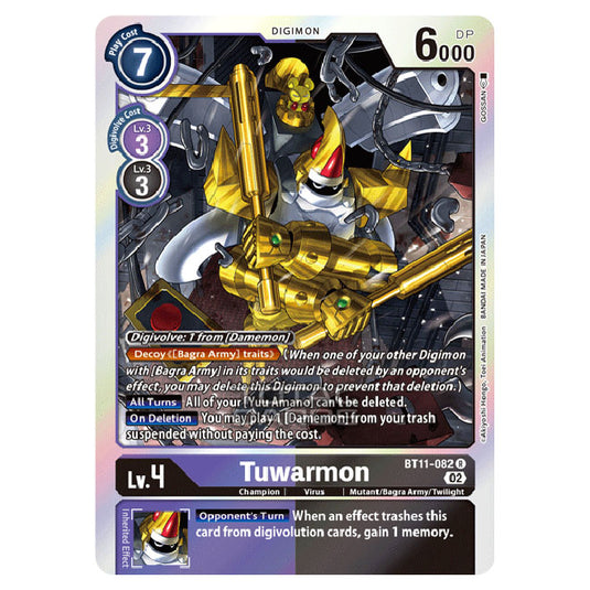 Digimon Card Game - BT-11 - Dimensional Phase - Tuwarmon - (Rare) - BT11-082