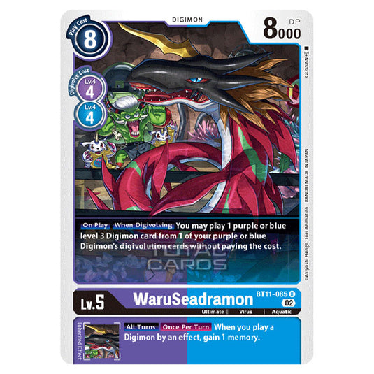 Digimon Card Game - BT-11 - Dimensional Phase - WaruSeadramon - (Uncommon) - BT11-085