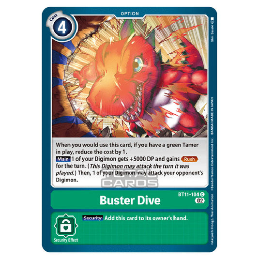 Digimon Card Game - BT-11 - Dimensional Phase - Buster Dive - (Common) - BT11-104