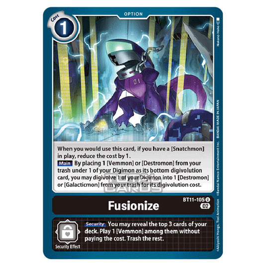 Digimon Card Game - BT-11 - Dimensional Phase - Fusionize - (Uncommon) - BT11-105
