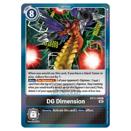 Digimon Card Game - BT-11 - Dimensional Phase - DG Dimension - (Rare) - BT11-108