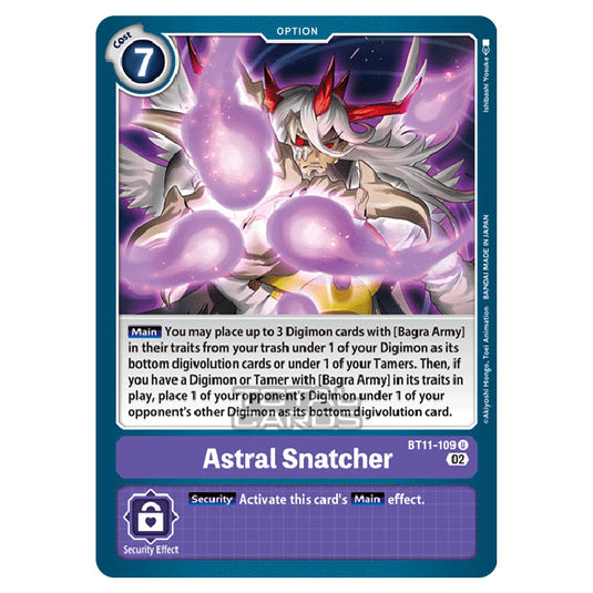 Digimon Card Game - BT-11 - Dimensional Phase - Astral Snatcher - (Uncommon) - BT11-109