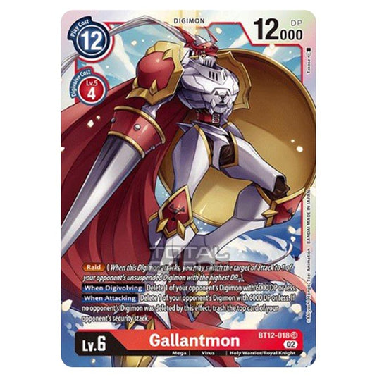 Digimon Card Game - BT-12 - Across Time - Gallantmon - (Super Rare) - BT12-018