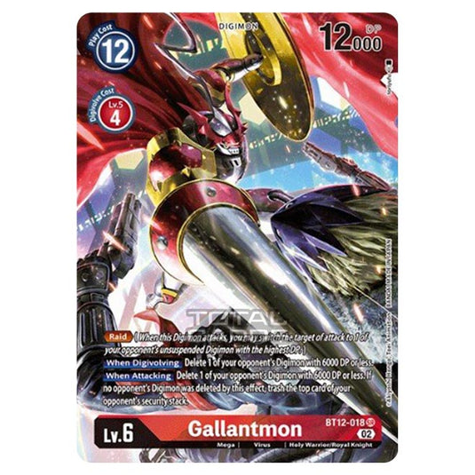 Digimon Card Game - BT-12 - Across Time - Gallantmon - (Alternative Art) - BT12-018a