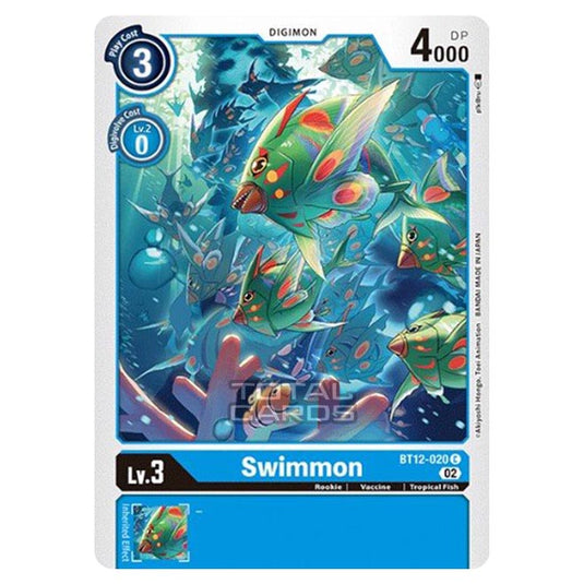 Digimon Card Game - BT-12 - Across Time - Swimmon - (Common) - BT12-020