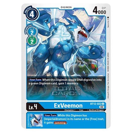 Digimon Card Game - BT-12 - Across Time - ExVeemon - (Uncommon) - BT12-022