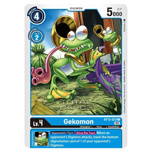 Digimon Card Game - BT-12 - Across Time - Gekomon - (Common) - BT12-023