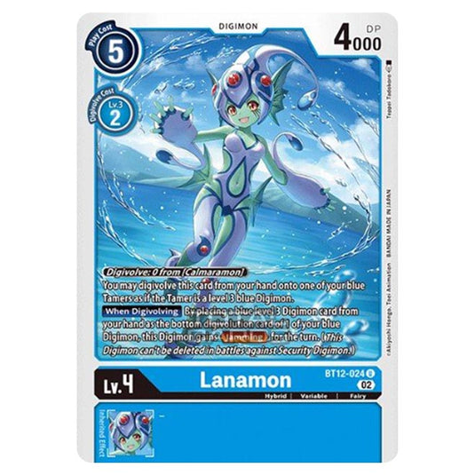 Digimon Card Game - BT-12 - Across Time - Lanamon - (Uncommon) - BT12-024