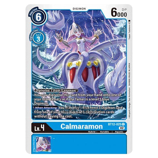 Digimon Card Game - BT-12 - Across Time - Calmaramon - (Common) - BT12-025