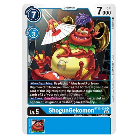 Digimon Card Game - BT-12 - Across Time - ShogunGekomon - (Uncommon) - BT12-026