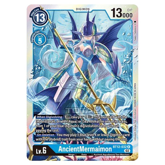 Digimon Card Game - BT-12 - Across Time - AncientMermaimon - (Rare) - BT12-032