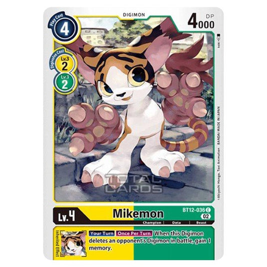 Digimon Card Game - BT-12 - Across Time - Mikemon - (Common) - BT12-036