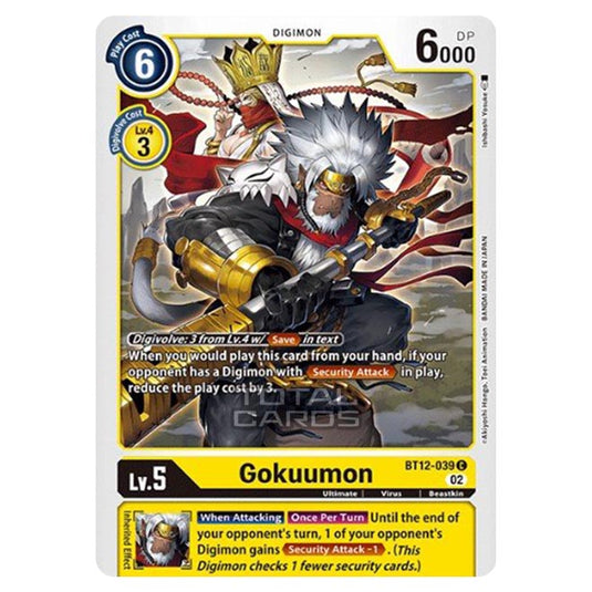 Digimon Card Game - BT-12 - Across Time - Gokuumon - (Common) - BT12-039