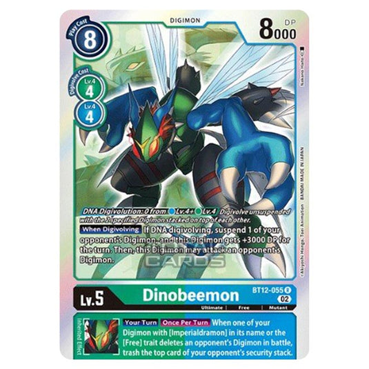 Digimon Card Game - BT-12 - Across Time - Dinobeemon - (Rare) - BT12-055