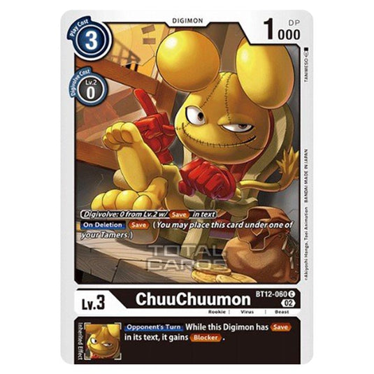 Digimon Card Game - BT-12 - Across Time - ChuuChuumon - (Common) - BT12-060