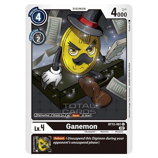 Digimon Card Game - BT-12 - Across Time - Ganemon - (Common) - BT12-061