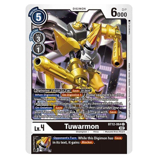 Digimon Card Game - BT-12 - Across Time - Tuwarmon - (Unknown) - BT12-064