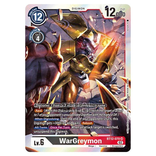 Digimon Card Game - BT-12 - Across Time - WarGreymon - (Super Rare) - BT12-070