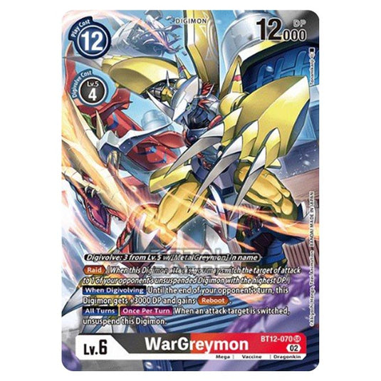 Digimon Card Game - BT-12 - Across Time - WarGreymon - (Alternative Art) - BT12-070a