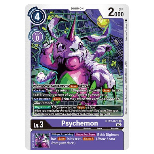 Digimon Card Game - BT-12 - Across Time - Psychemon - (Uncommon) - BT12-075