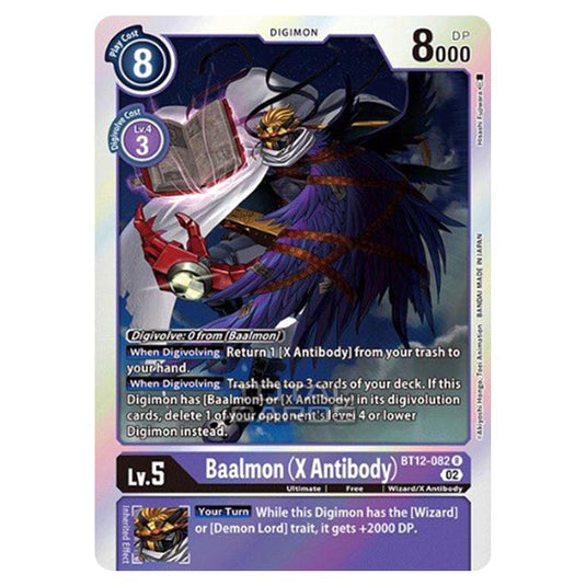 Digimon Card Game - BT-12 - Across Time - Baalmon (X Antibody) - (Uncommon) - BT12-082