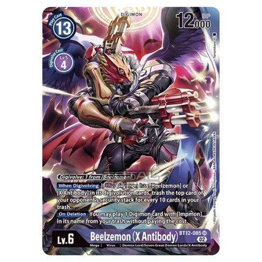 Digimon Card Game - BT-12 - Across Time - Beelzemon (X Antibody) - (Alternative Art) - BT12-085a