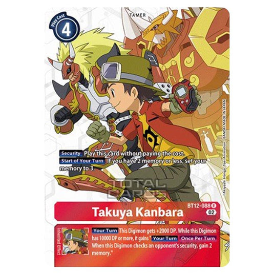 Digimon Card Game - BT-12 - Across Time - Takuya Kanbara - (Alternative Art) - BT12-088a