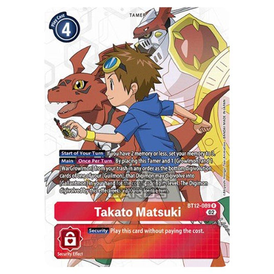 Digimon Card Game - BT-12 - Across Time - Takato Matsuki - (Alternative Art) - BT12-089a