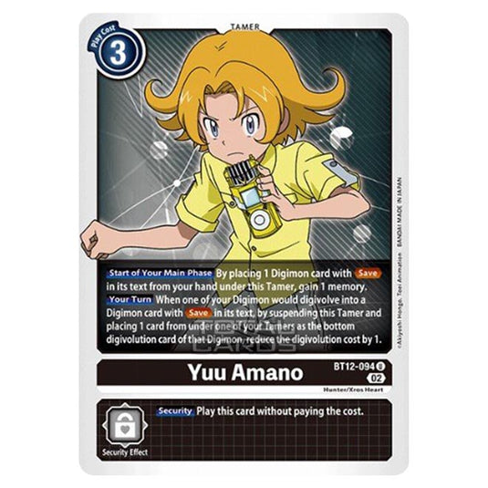 Digimon Card Game - BT-12 - Across Time - Yuu Amano - (Uncommon) - BT12-094