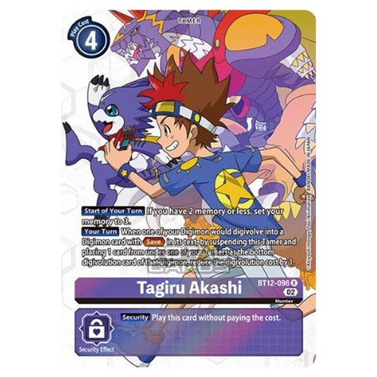 Digimon Card Game - BT-12 - Across Time - Tagiru Akashi - (Alternative Art) - BT12-096a