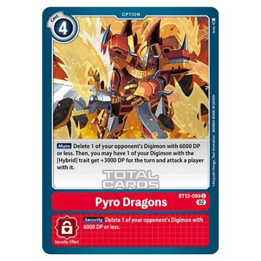 Digimon Card Game - BT-12 - Across Time - Pyro Dragons - (Common) - BT12-099