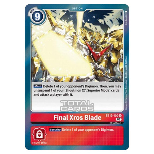 Digimon Card Game - BT-12 - Across Time - Final Xros Blade - (Rare) - BT12-100